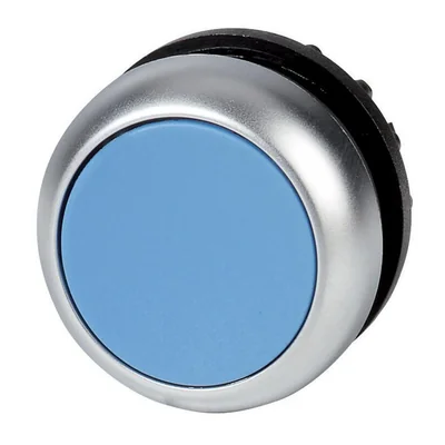 Flat latching pushbutton, blue, M22-DR-B