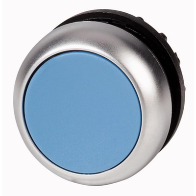 Flat latching pushbutton, blue, M22-DR-B