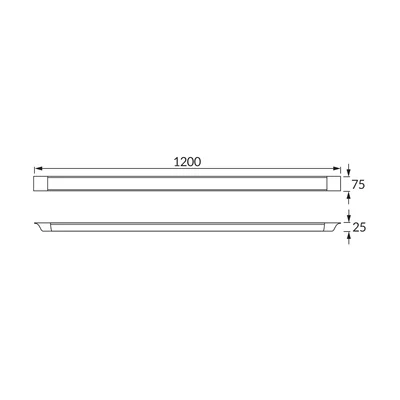 FLAT LED 40W NW linear LED lighting fixture