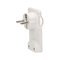 Flat plug for 250V 16A cables with a handle, white