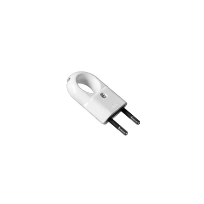 Flat plug without grounding, 10A, 250V, white, IP44