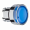 Flat push-button blue self-return BA 9s metal bulb, typical