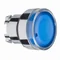 Flat push-button blue self-return BA 9s metal bulb, typical