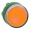 Flat push-button, orange, self-resetting LED plastic, typical without marking