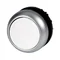 Flat push-button with spring return, white, M22-D-W