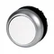Flat push-button with spring return, white, M22-D-W