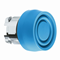 Flat pushbutton Ø22 blue, non-illuminated, round metal