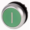 Flat pushbutton with spring return, green 1, M22-D-G-X1