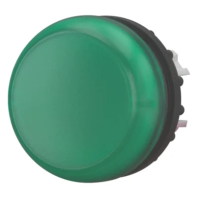 Flat signal lamp head, green, M22-L-G