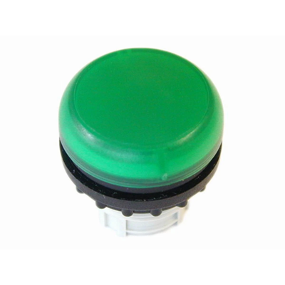 Flat signal lamp head, green, M22-L-G