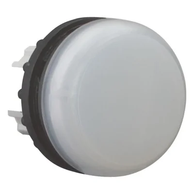 Flat signal lamp head, white, M22-L-W