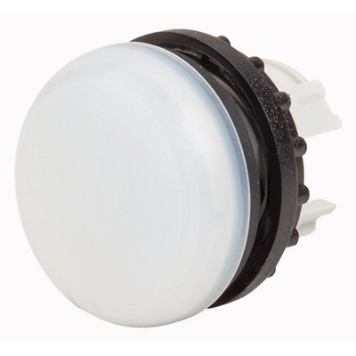 Flat signal lamp head, white, M22-L-W