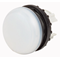 Flat signal lamp head, white, M22-L-W