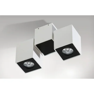 FLAVIO 2 Weiße und schwarze Deckenleuchte