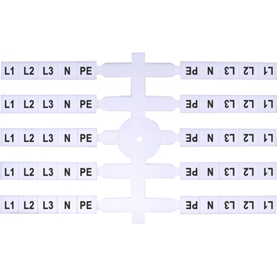 Flexibilní popisovač (40 x 5 ks) L1,L2,L3,N,PE (EO3)