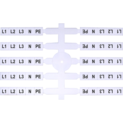 Flexibilní popisovač (40 x 5 ks) L1,L2,L3,N,PE (EO3)