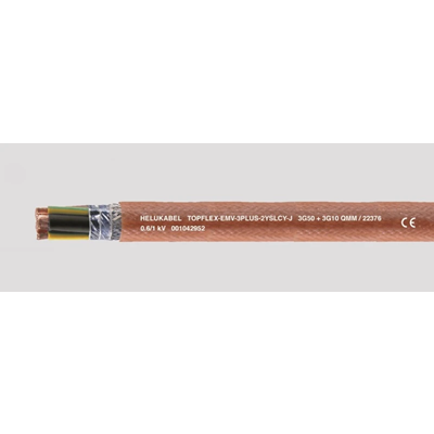 Flexible cable 4G16 double shielded for frequency converters black