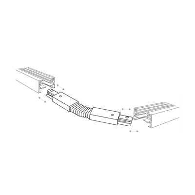 Flexible connector for 1F Zumaline busbars, black