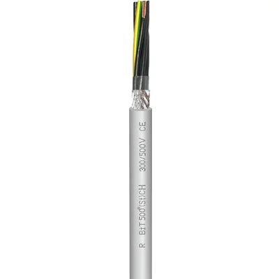 Flexible double shielded halogen free control cable with numbered cores 12G0.5mm² 300/500V gray