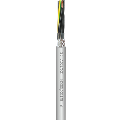 Flexible double shielded halogen free control cable with numbered cores 2x2x0.75mm² 300/500V gray
