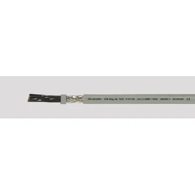 Flexibles Kabel 4x1 nummerierte schwarze Adern, abgeschirmt ohne Schutzkern