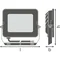 FLOOD COMPACT V 50W 865 SYM 100 black floodlight