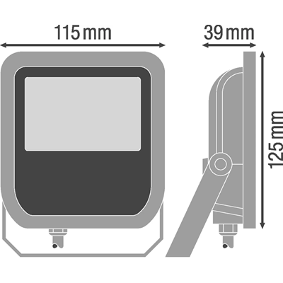 FLOODLIGHT 10 LED floodlight 230V 10W 1100lm IP65 n/t NW 100st white
