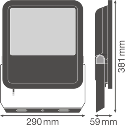 FLOODLIGHT 125 W LED floodlight 125W 13750lm 3000K WW IP65 black