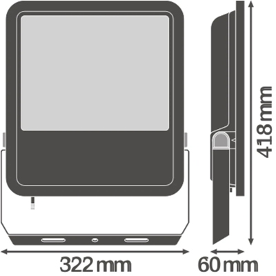 FLOODLIGHT 165 W LED floodlight 165W 18150lm 3000K WW IP65 black