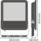 FLOODLIGHT 200 W LED floodlight 200W 22000lm 3000K WW IP65 black