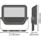 FLOODLIGHT 50 W Proiettore LED 50W 6000lm 6500K CW IP65 nero