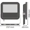 FLOODLIGHT 65 W LED floodlight 65W 7150lm 3000K WW IP65 black