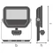 Floodlight FLOODLIGHT SENSOR 50 41W 6KLM 830 PS SY100 BK