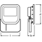 Floodlight LED 230V 10W 3000K 800lm IP65 WW white