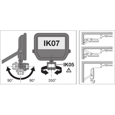 FLOODLIGHT SENSOR 10 W LED floodlight 10W 1100lm 3000K WW IP65 black