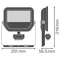 FLOODLIGHT SENSOR 50 41W 6KLM 840 PS SY100 BK proiettore