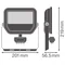 FLOODLIGHT SENSOR 50 41W 6KLM 840 PS SY100 BK proiettore