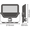 FLOODLIGHT SENSOR 50 W Proiettore LED 50W 6000lm 4000K NW IP65 bianco