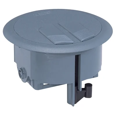 FLOOR BOX 3 MODULES, PLASTIC, ROUND