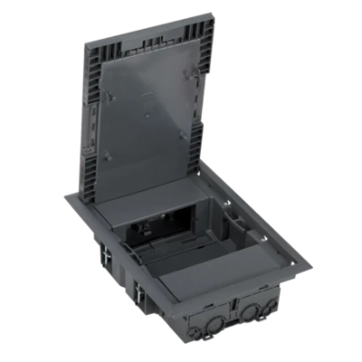Floor box 4x K45 + 2x K45/2, angular module assembly, grey