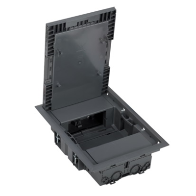 Floor box 4x K45 + 2x K45/2, angular module assembly, grey