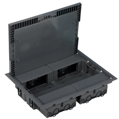 Floor box 8x K45 + 4x K45/2, angular module assembly, grey