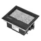 Floor box for modular sockets 4 x 45x45mm or 8 x 22.5x45mm, cover: own material, black