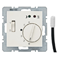 Floor temperature controller with make contact, central element and connector Cream B. Square