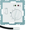 Floor temperature controller with NO contact, central element and connector Snow-white B. Square