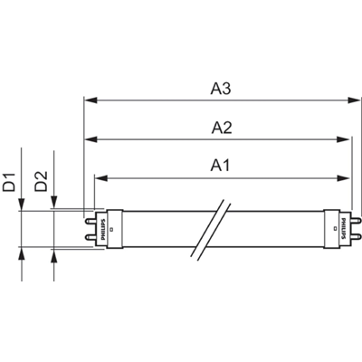 Fluorescent lamp LED tube PILA 1200mm 16W 1600lm 4000K