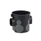 Flush-mounted box combined with puncture membranes E107-2K fi60mm deep black