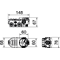 Flush-mounted box UE 66-L for electronics 66 hermetic black