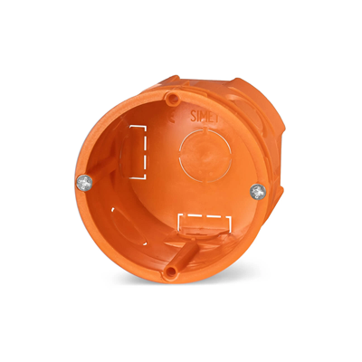 Flush-mounted box with screws Z60DFw fi60mm deep orange