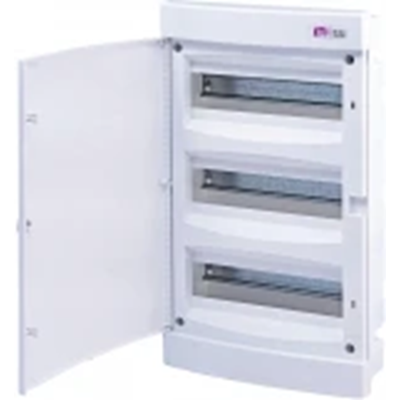 Flush-mounted housing 36 mod. white door ECM36PO-s